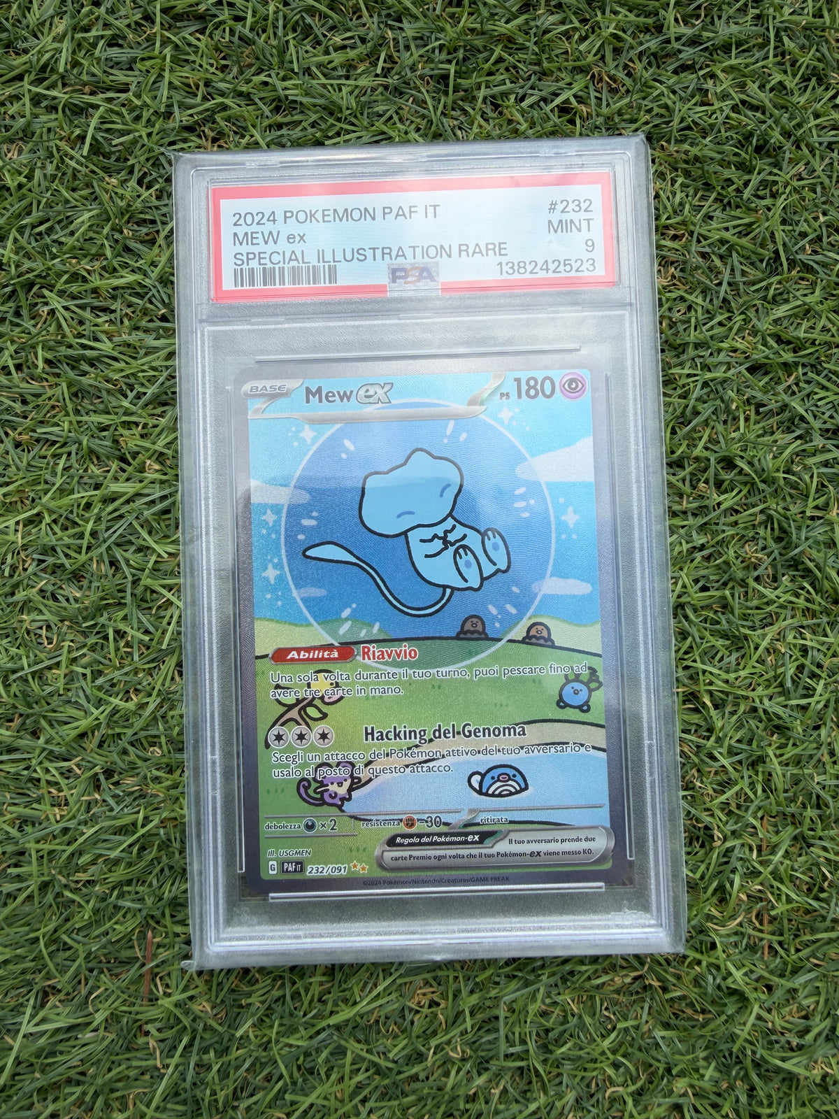 Mew ex 232/091 Special Illustration Rare – PSA 9 – Destino di Paldea – Pokémon ITA