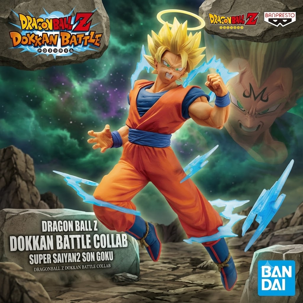 Dragon Ball Z Dokkan Battle Collab Super Saiyan 2 Son Goku Figure Banpresto