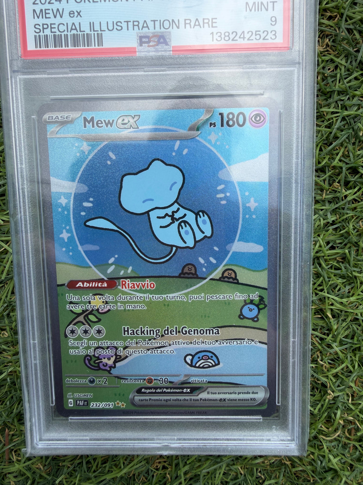 Mew ex 232/091 Special Illustration Rare – PSA 9 – Destino di Paldea – Pokémon ITA